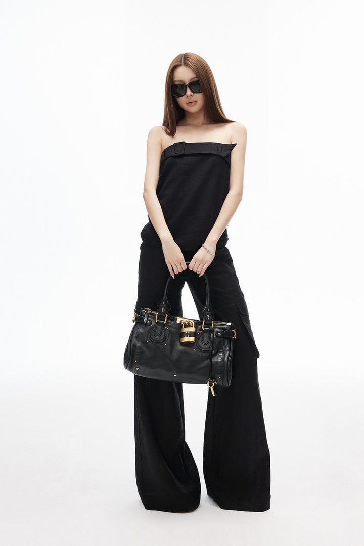 Strapless Belted Tube Top