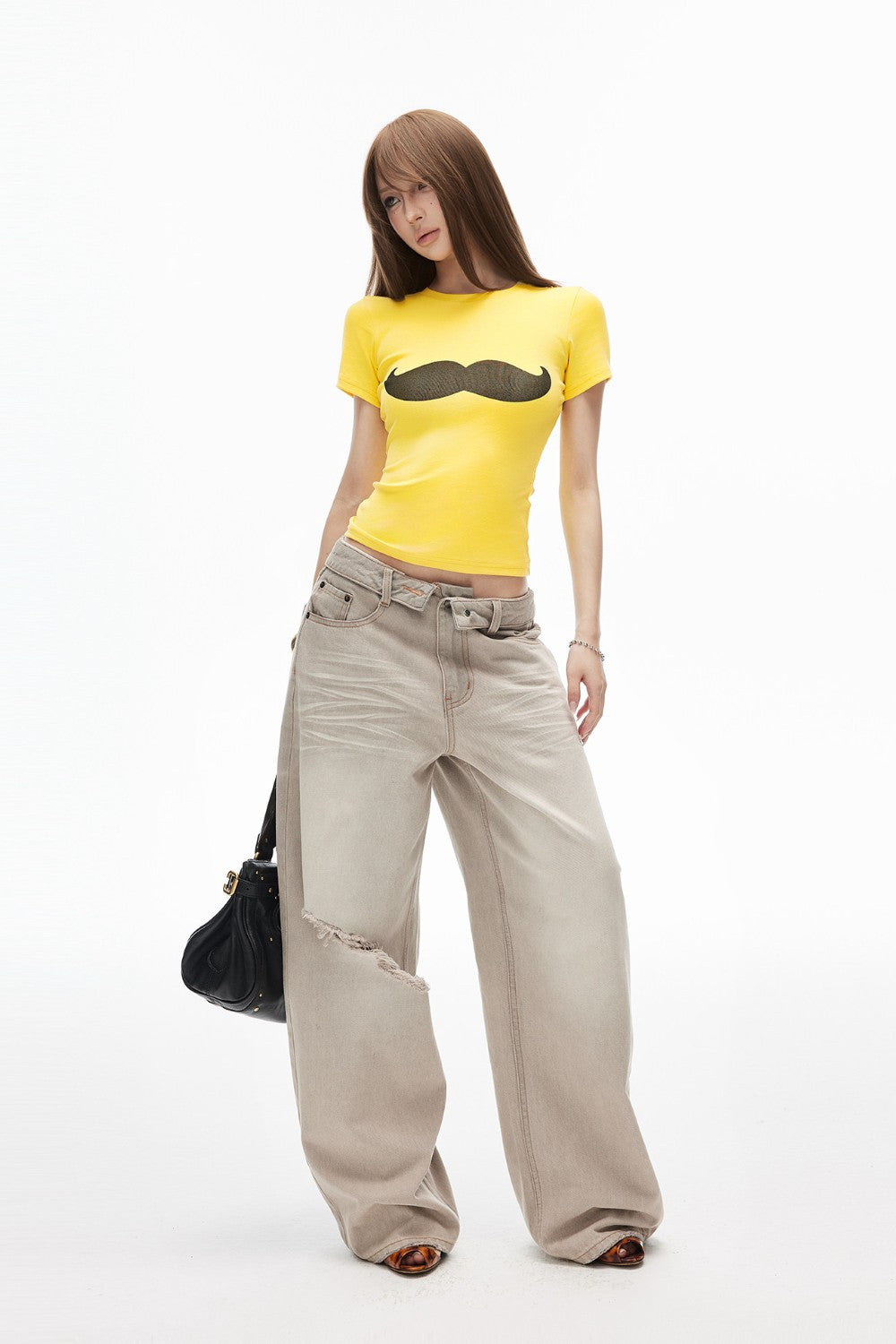 Retro Mustache Baby Tee