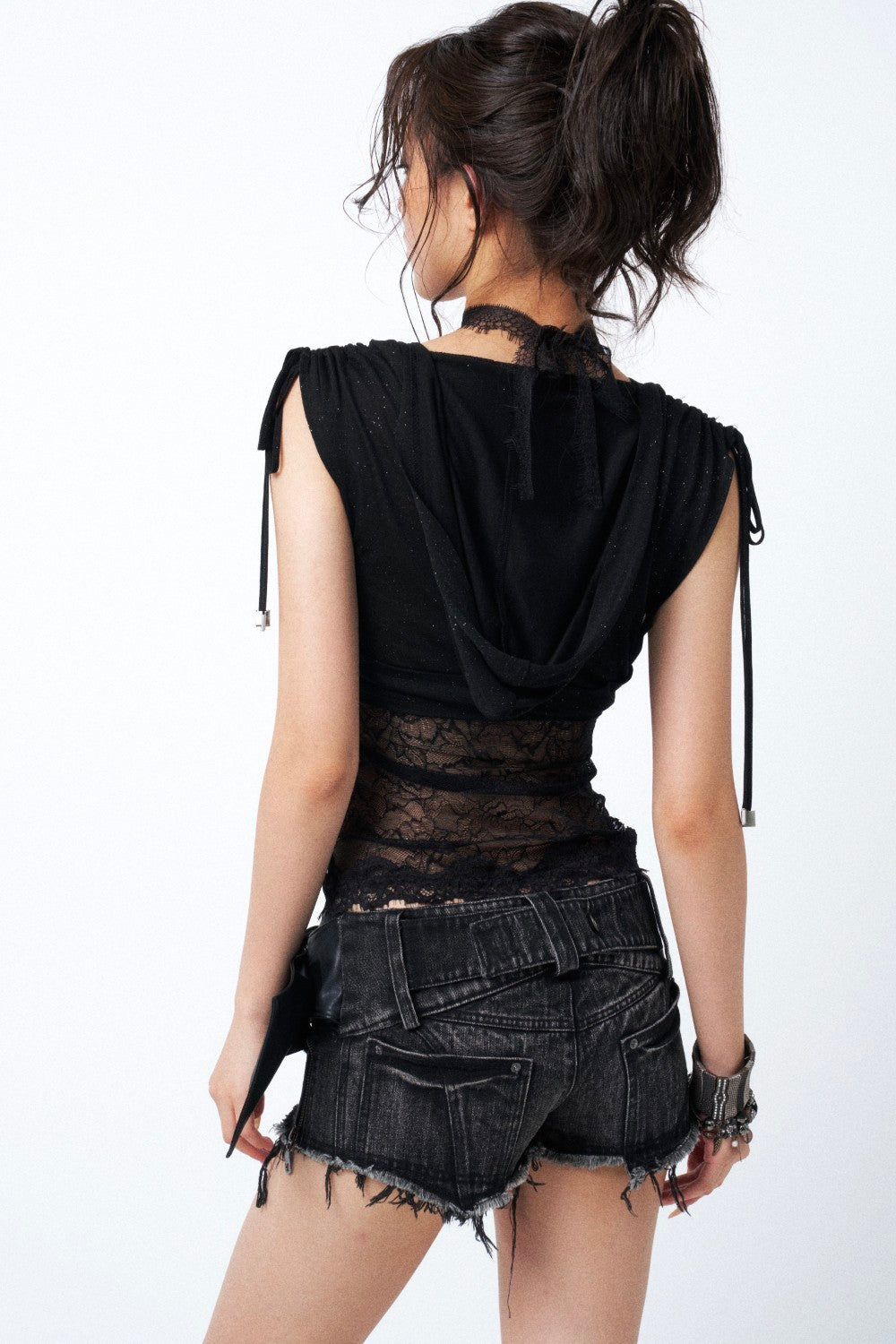 Vivian Lace Hooded Top