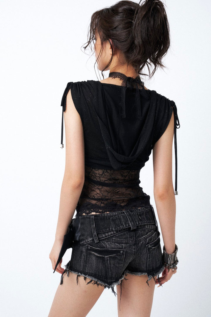 Vivian Lace Hooded Top