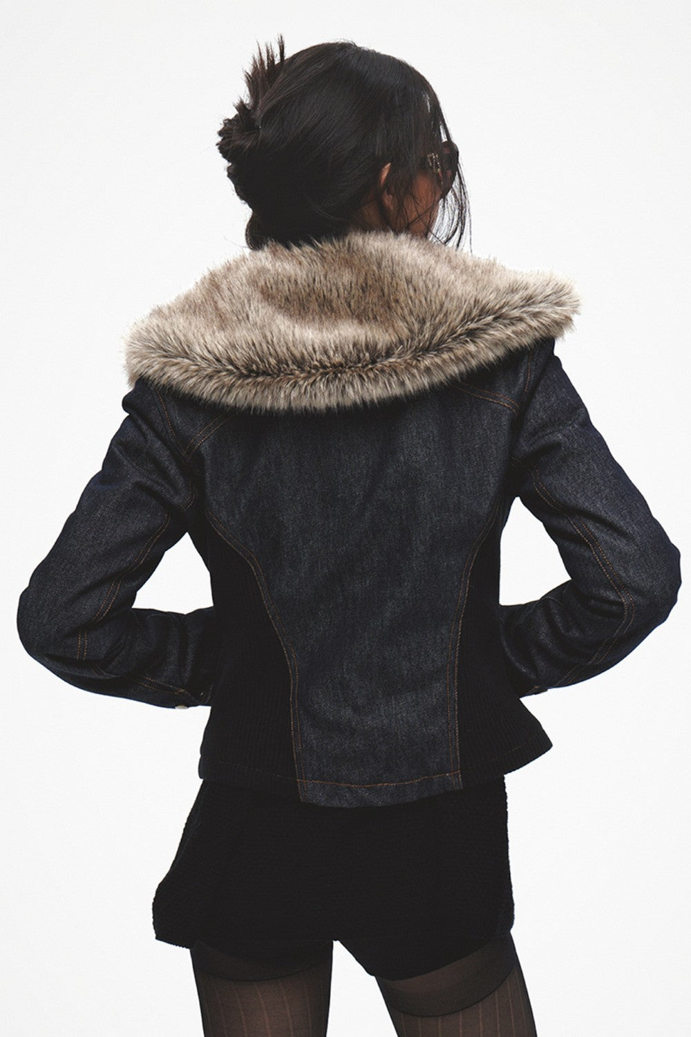 Blair Faux Fur Denim Jacket