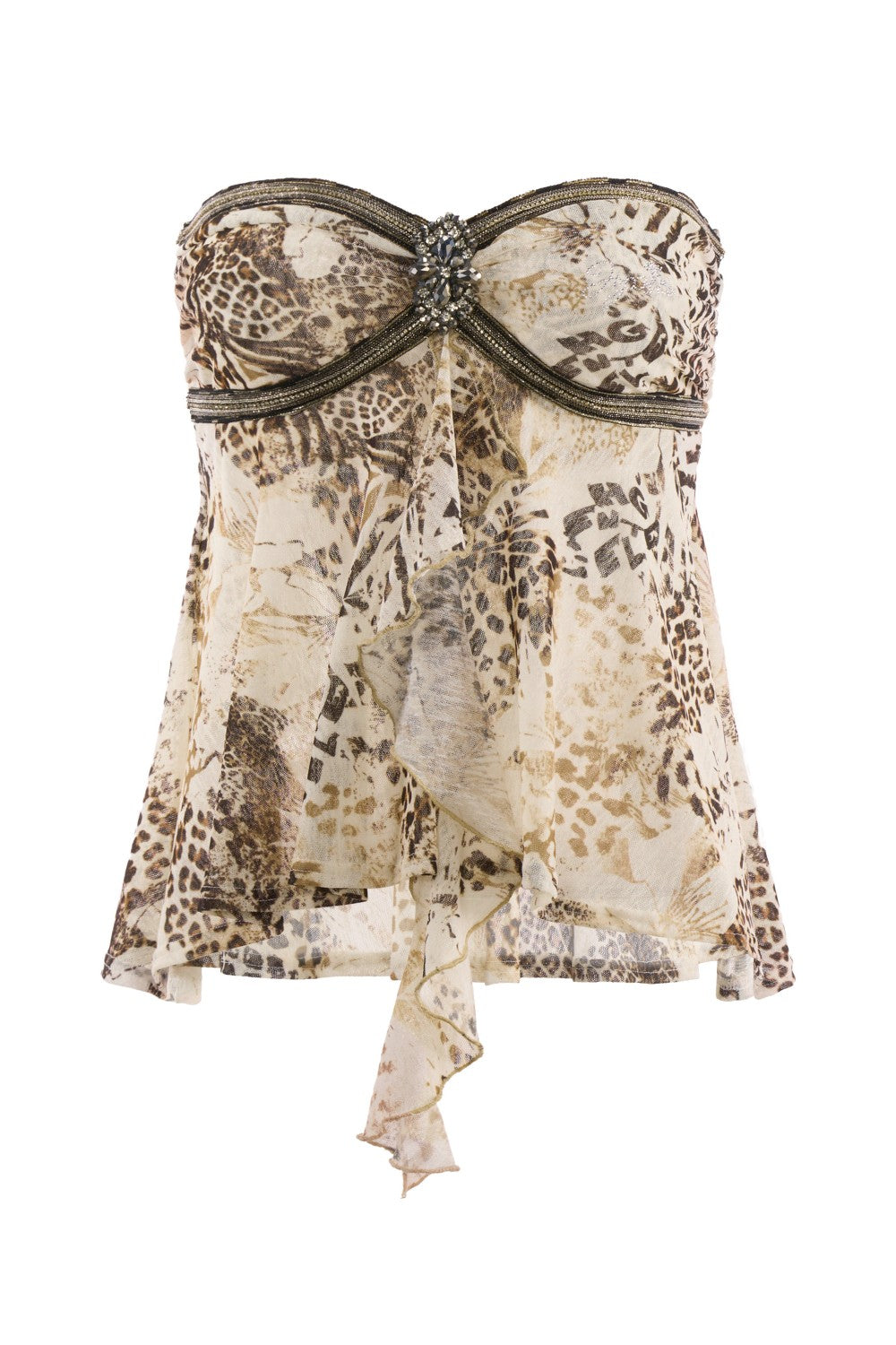 Y2K Leopard Tube Top