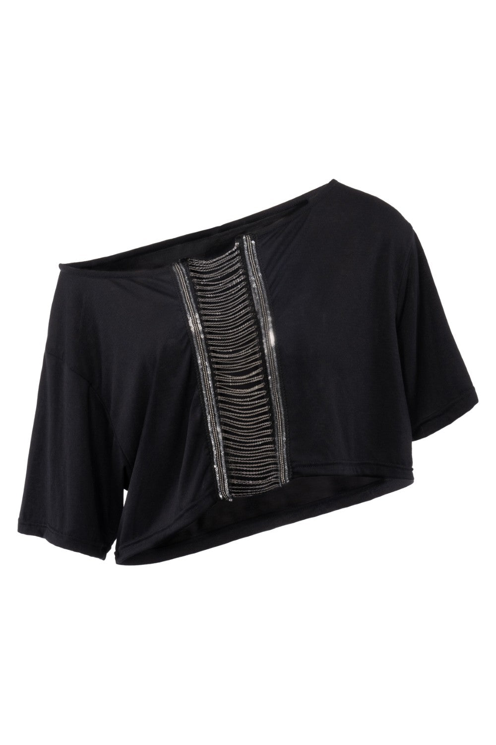 Chain Off-Shoulder Crop Top