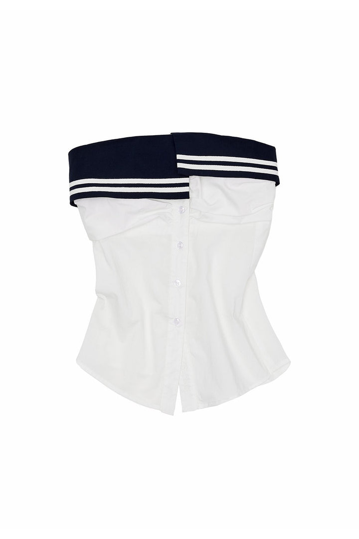 Sailor Collar Corset Top