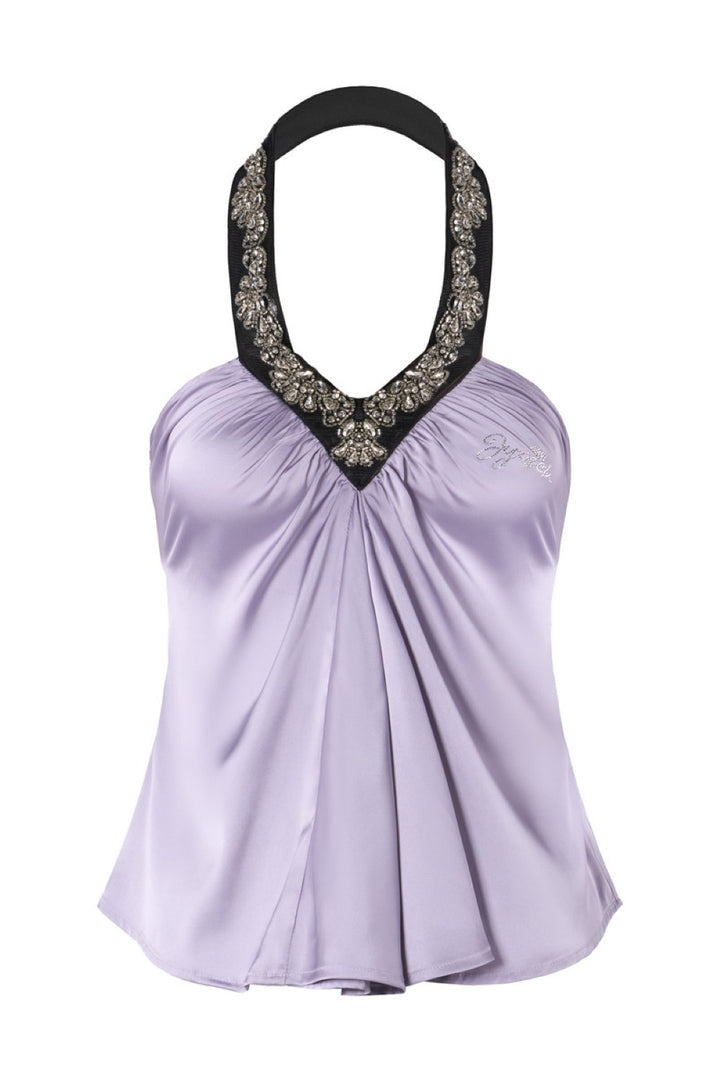 Orchid Sequin Halter Top