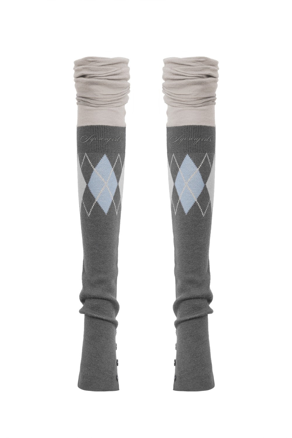 Amelie Knit Argyle Legwarmers