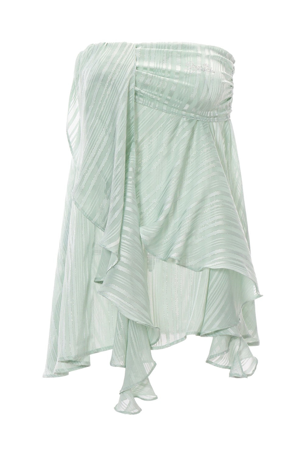 Mint Mirage Ruffle Top