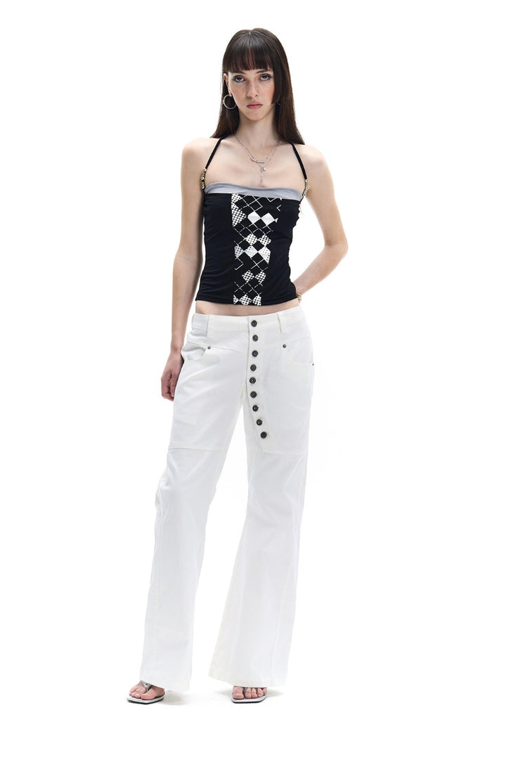Vintage Argyle Tube Top
