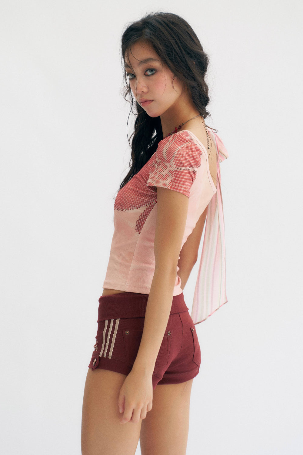 Rosy Ribbon Top