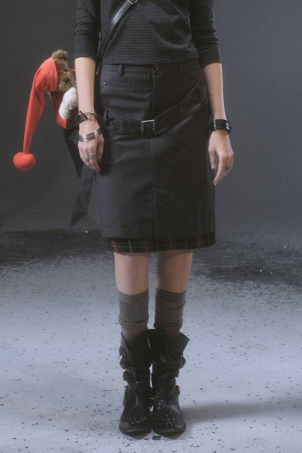 Belted Layered Skirt