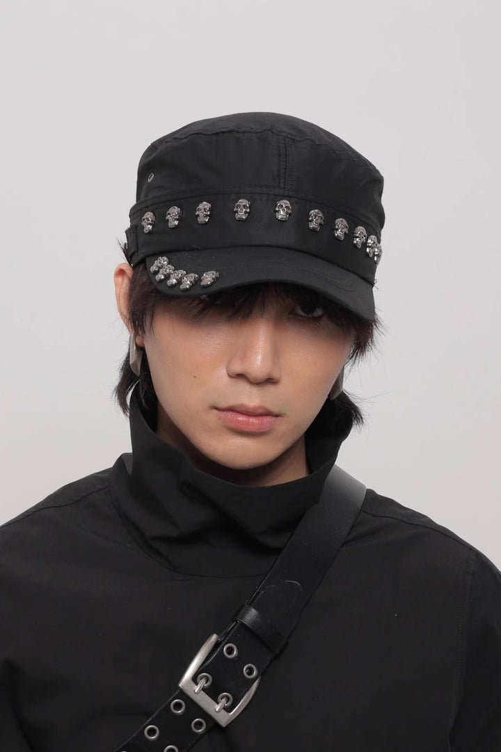 Y2K Studded Skull Cap