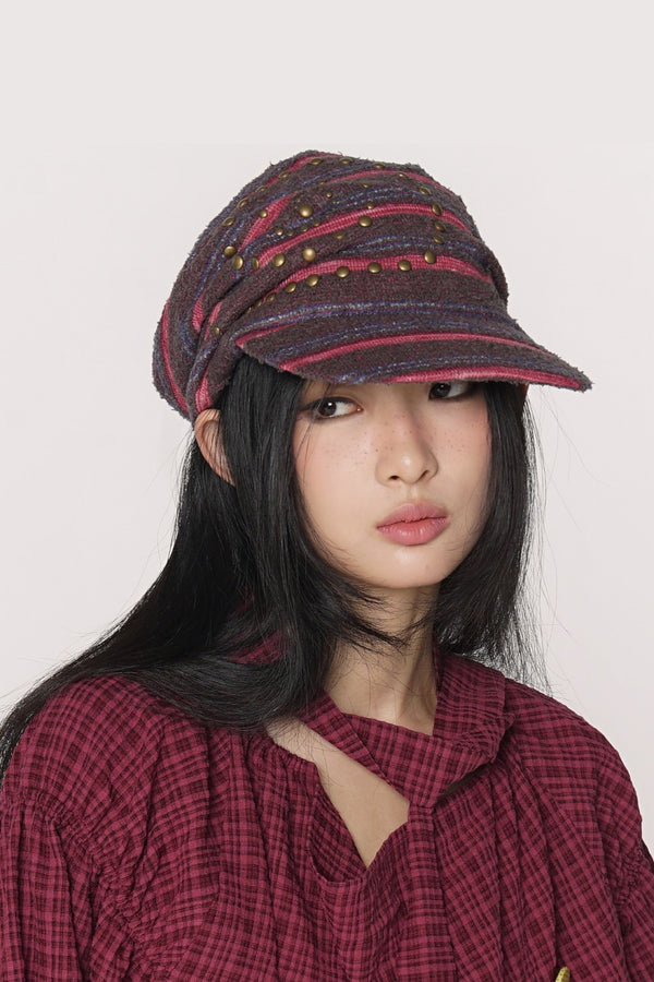 Spiral Stud Slouch Cap