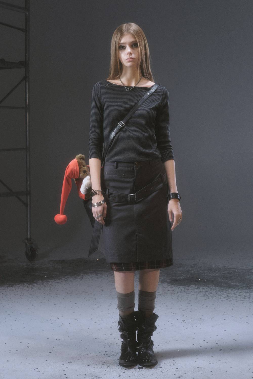 Belted Layered Skirt