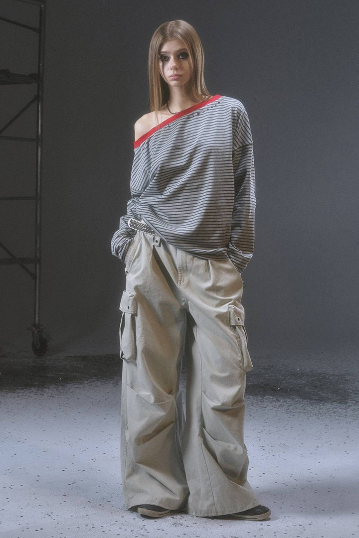 Off-Shoulder Slouch Pullover
