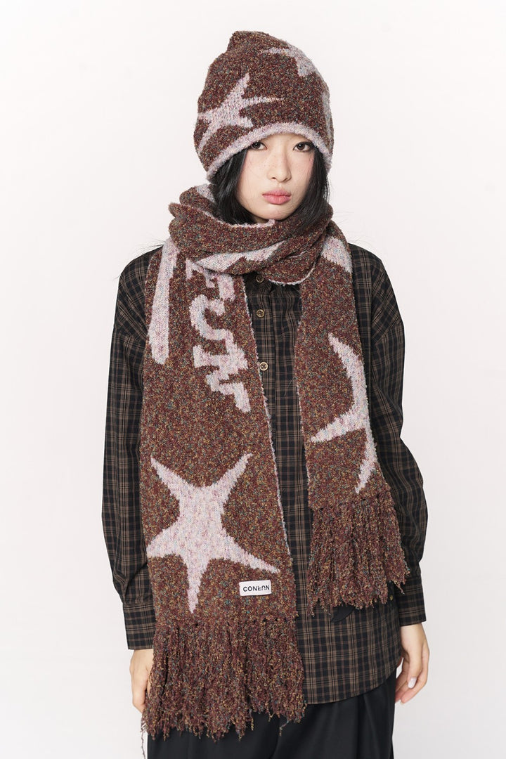 Starry Knit Winter Scarf