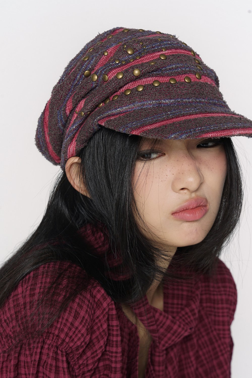 Spiral Stud Slouch Cap