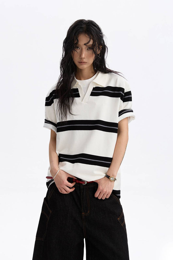Striped Polo Tee