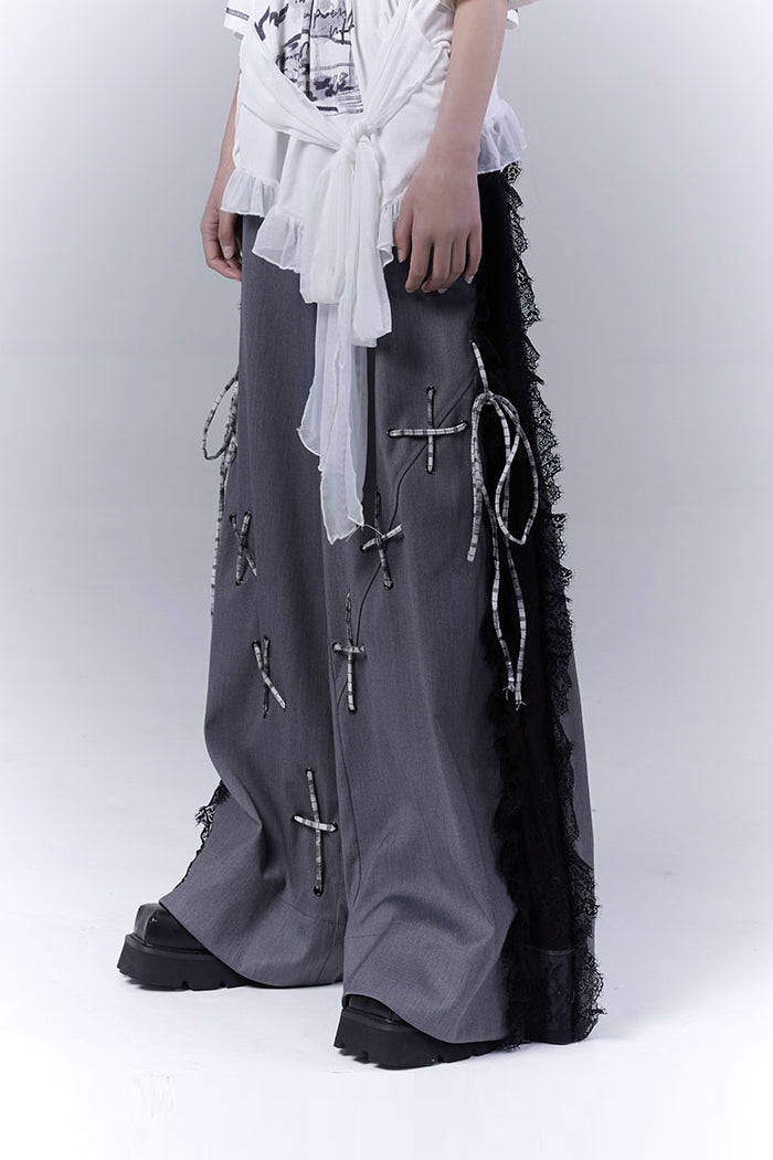 Lace-Up Stitches Pants
