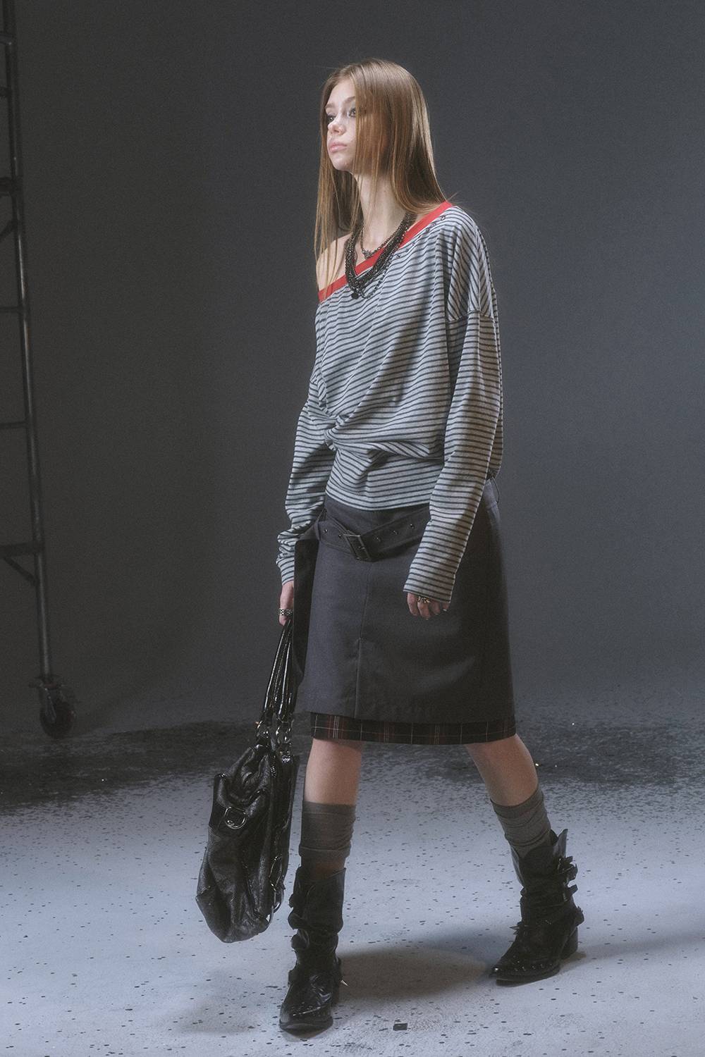 Belted Layered Skirt