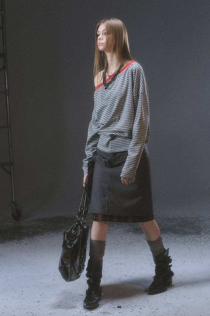 Belted Layered Skirt