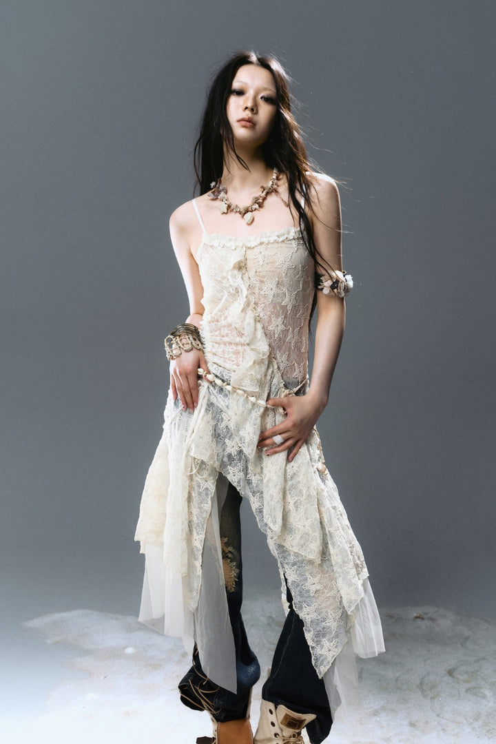 Flowing Star Lace Dress