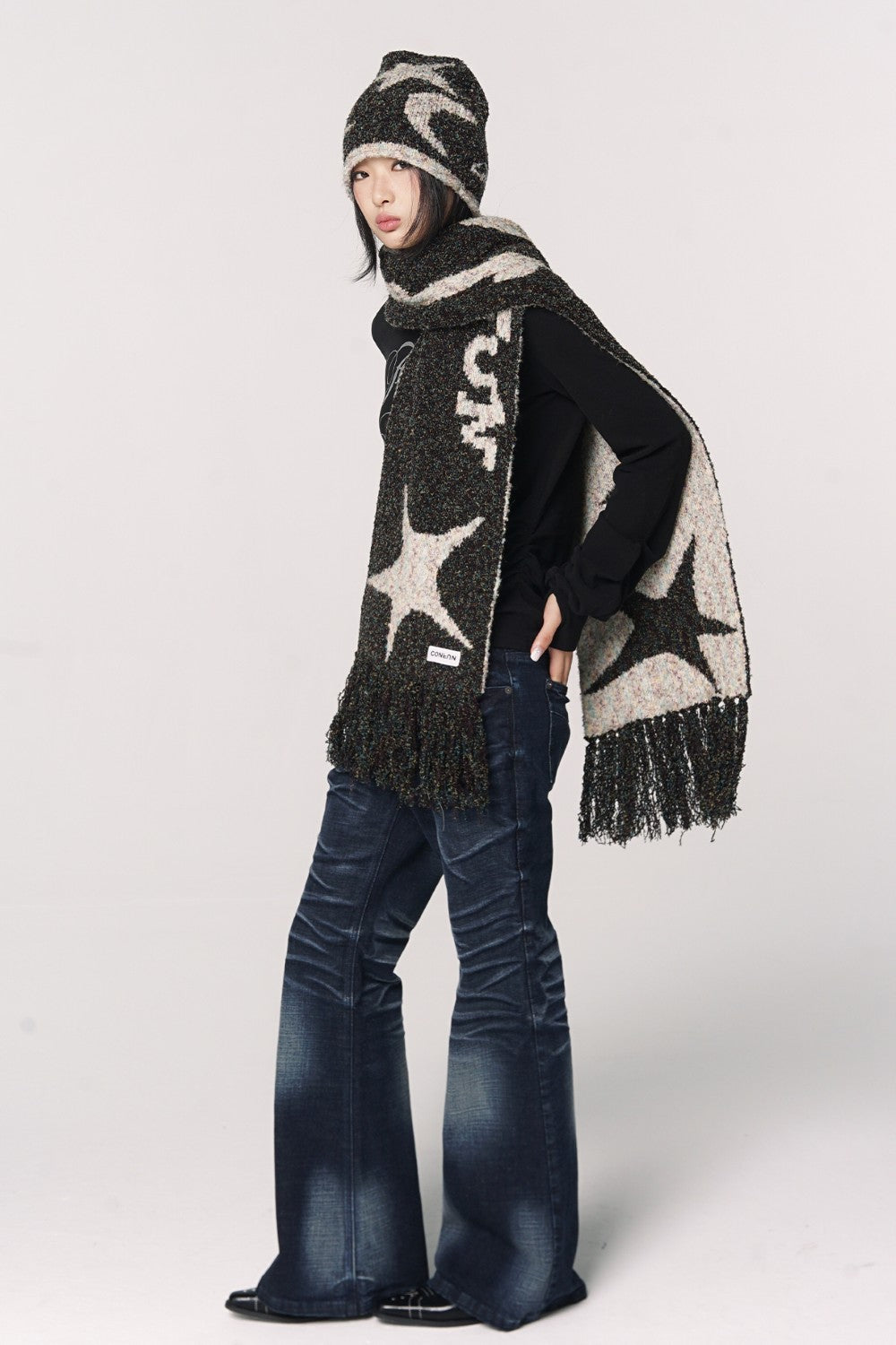 Starry Knit Winter Scarf