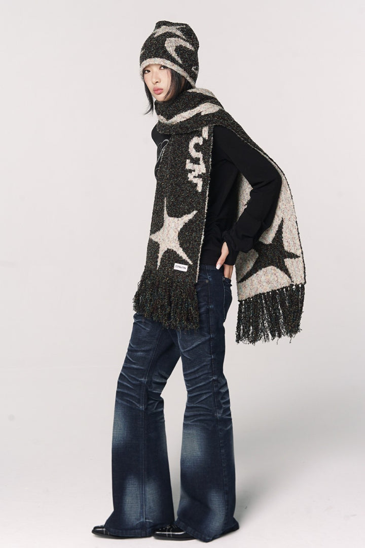 Starry Knit Winter Scarf