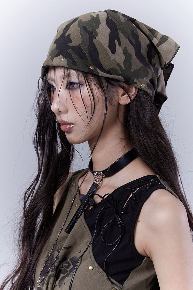 Camo Studded Headscarf