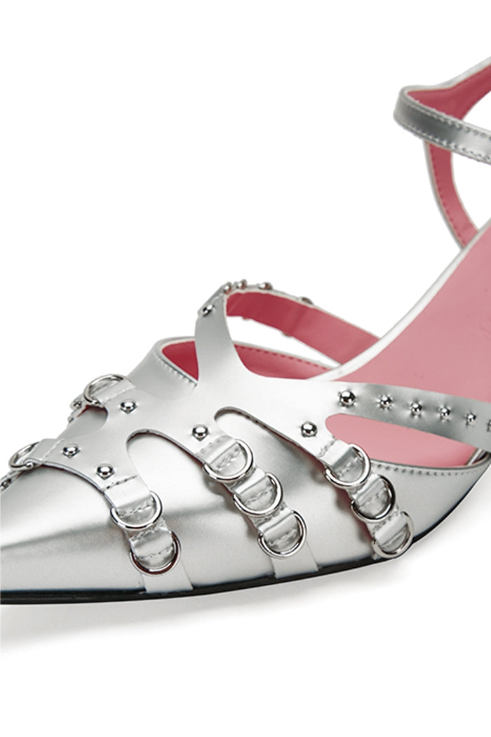 Zuri Chrome Kitten Heels