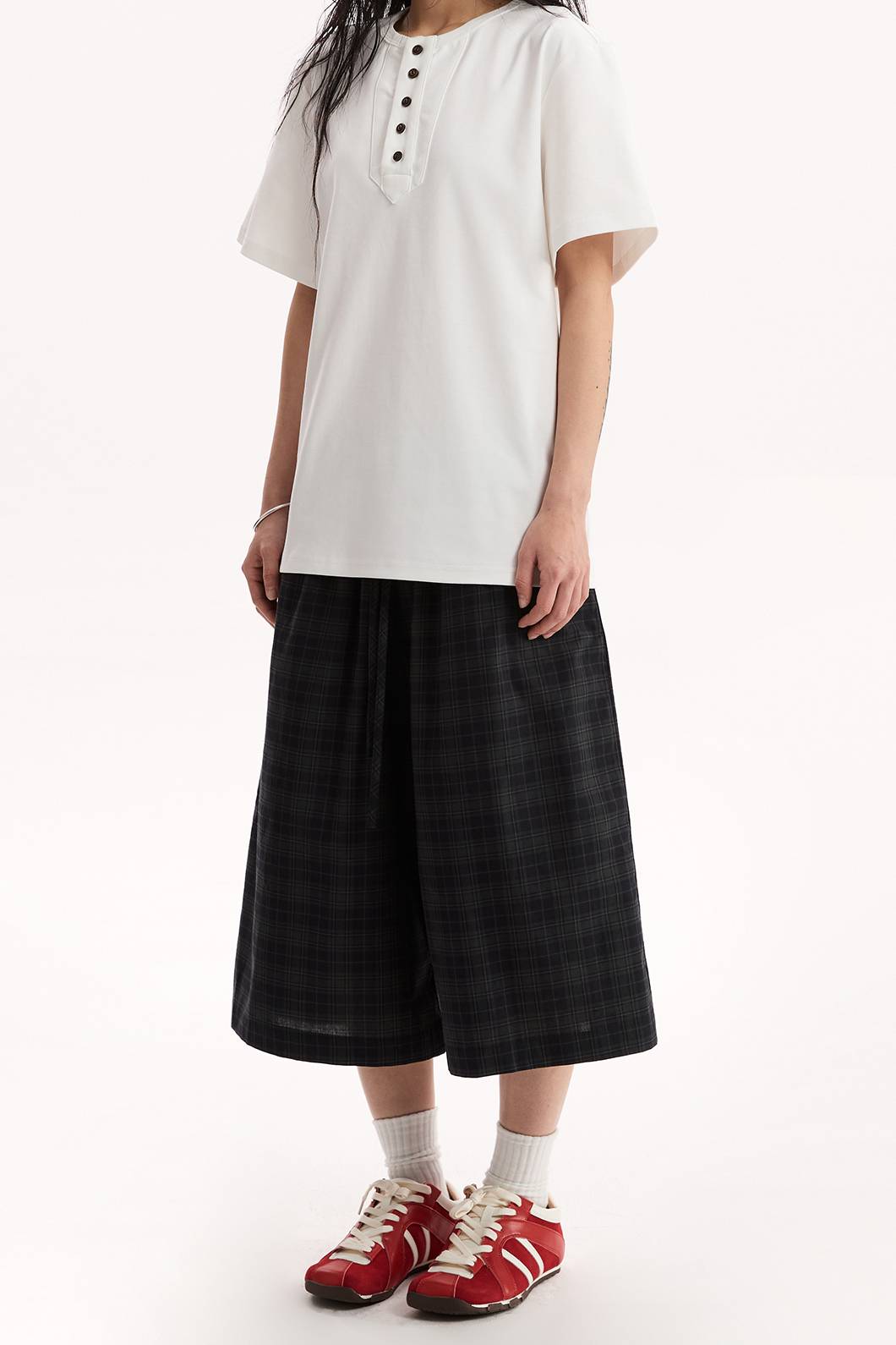 Relaxed Plaid Culottes