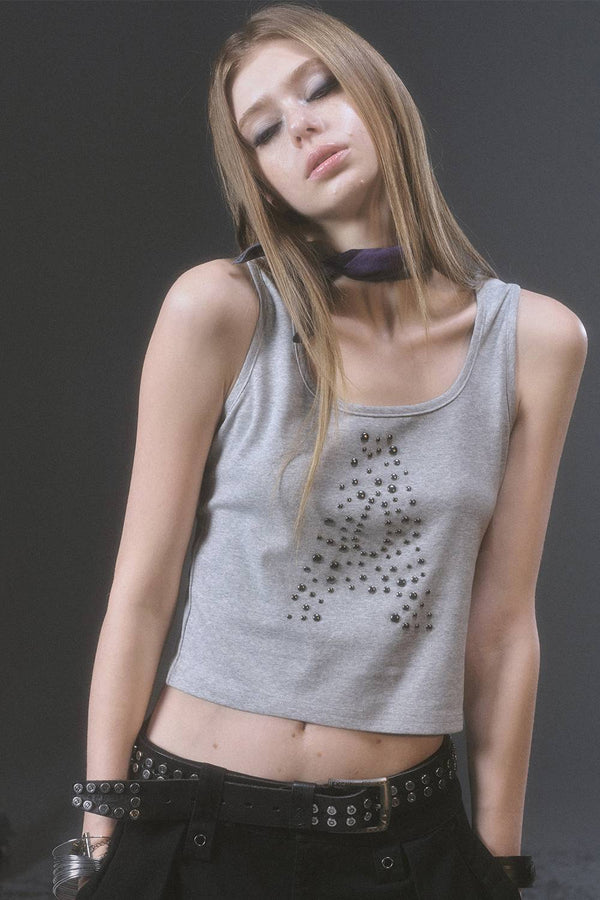 Studded "A" Tank Top