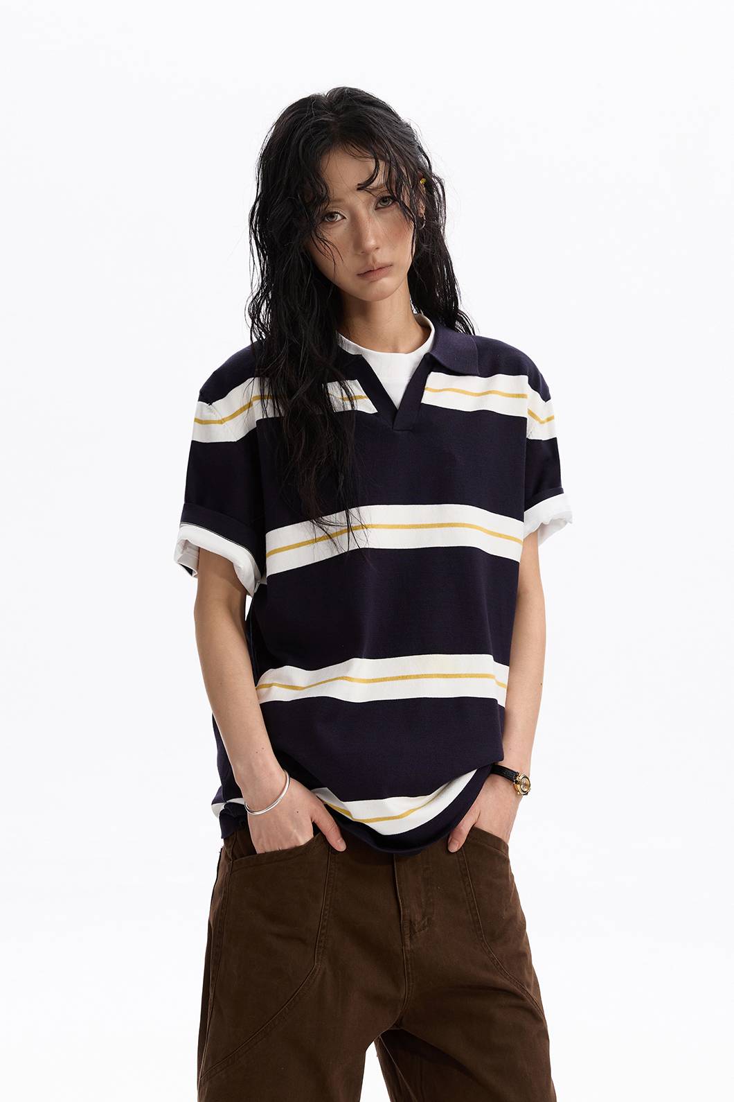 Striped Polo Tee