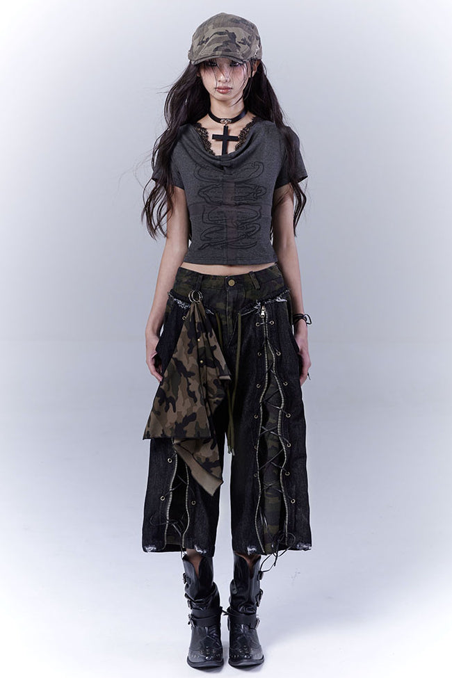 Snake Cowl Neck Shirt