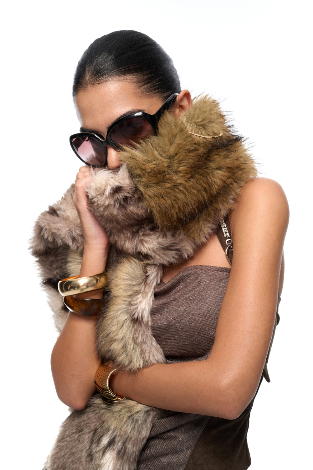 Remi Leopard Plush Scarf