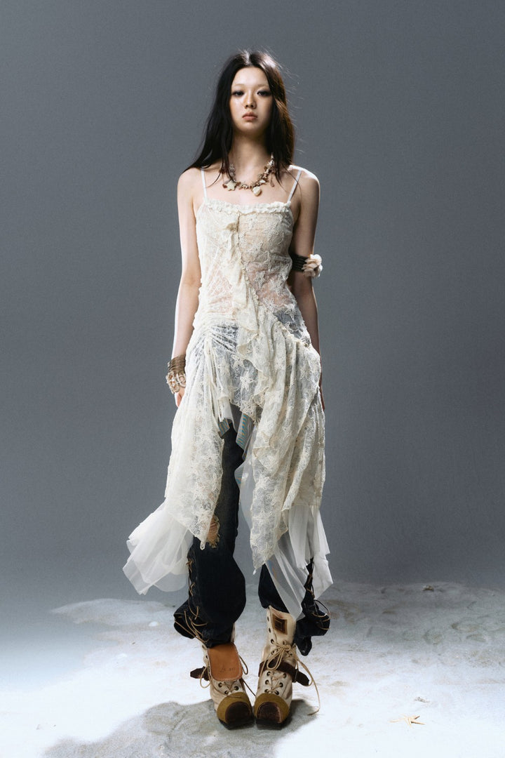 Flowing Star Lace Dress