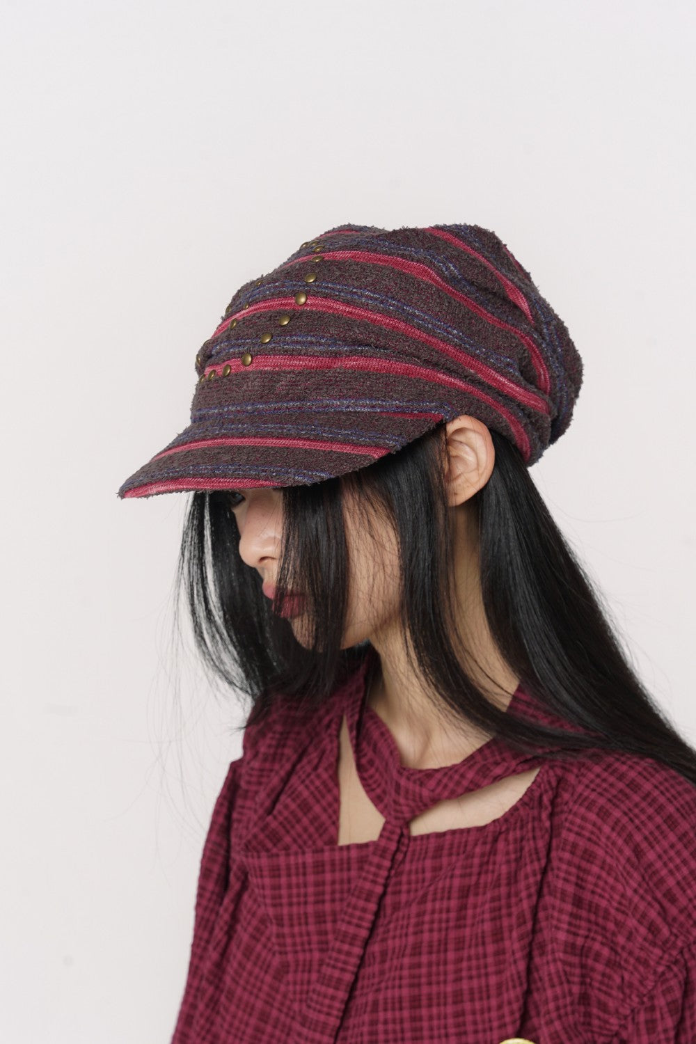 Spiral Stud Slouch Cap
