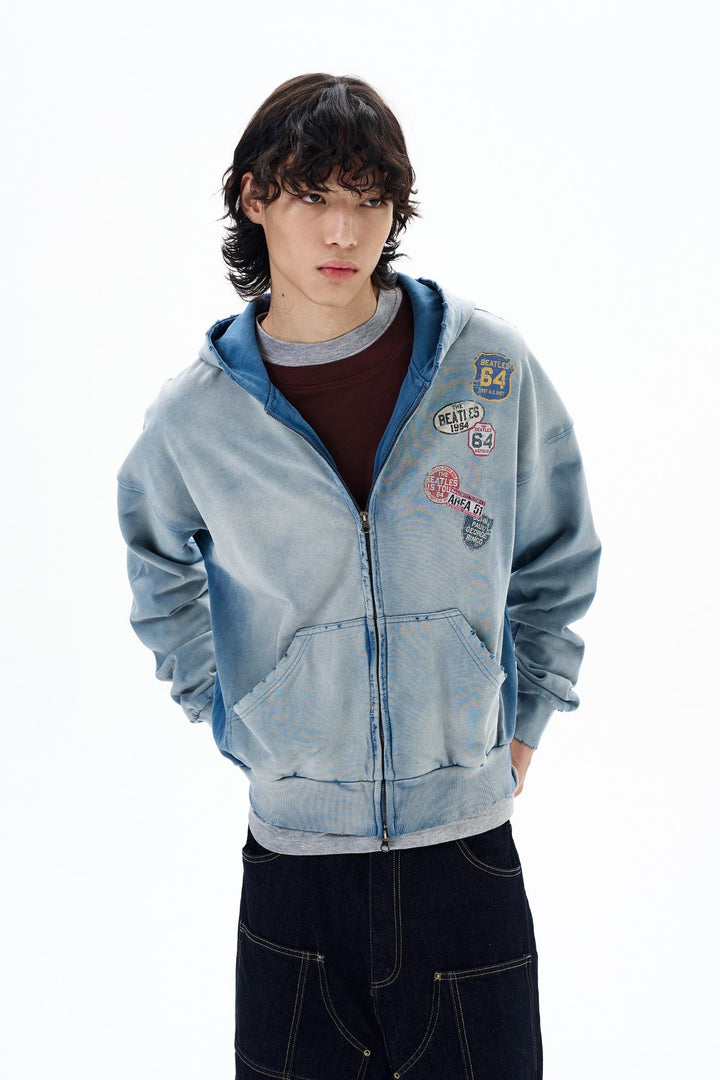 Washed Retro Badge Jacket