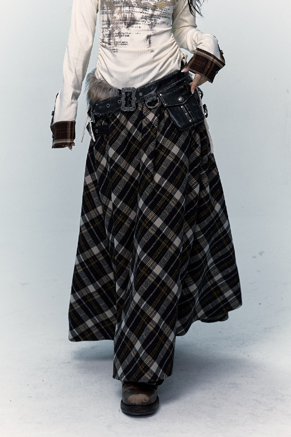 Plaid Maxi Skirt