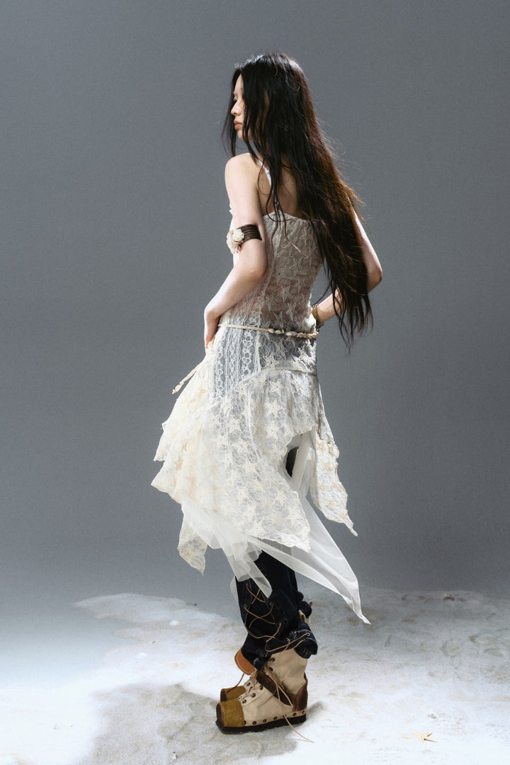 Flowing Star Lace Dress