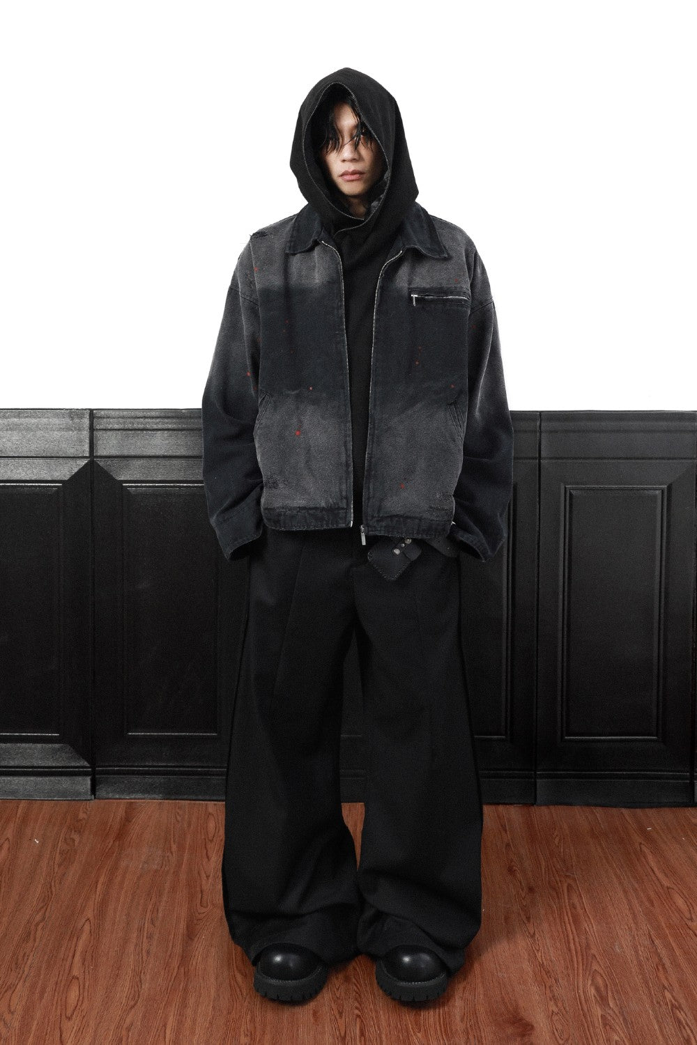 Charcoal Gradient Denim Jacket