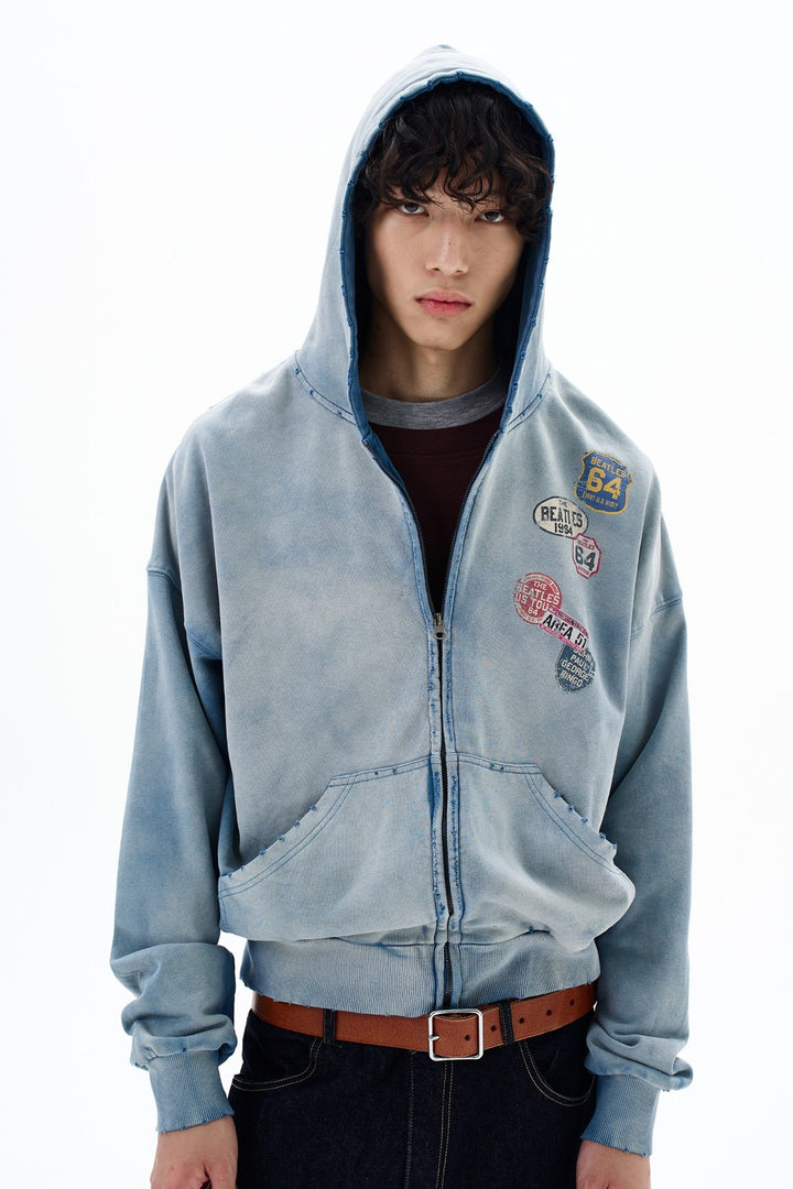 Washed Retro Badge Jacket