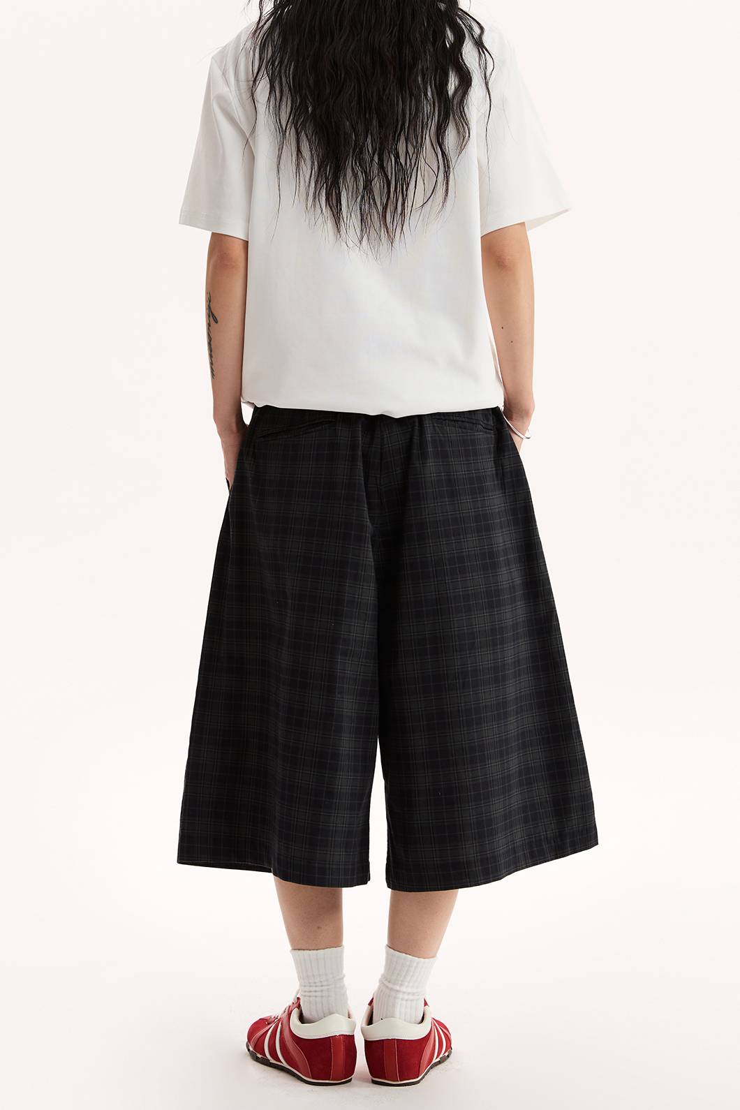 Relaxed Plaid Culottes