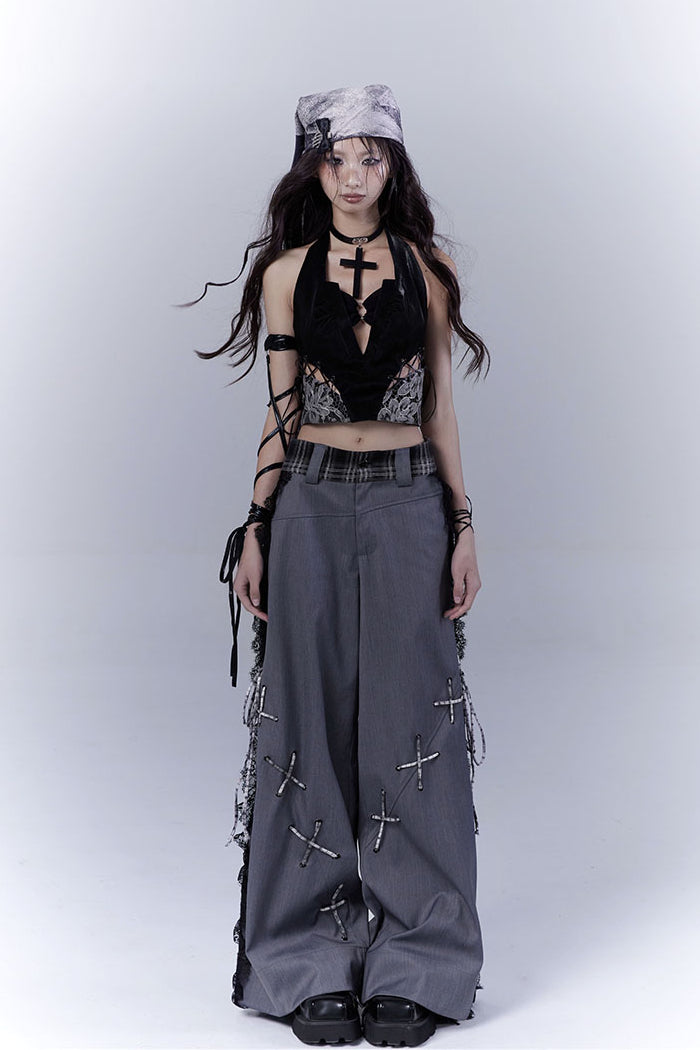 Lace-Up Stitches Pants