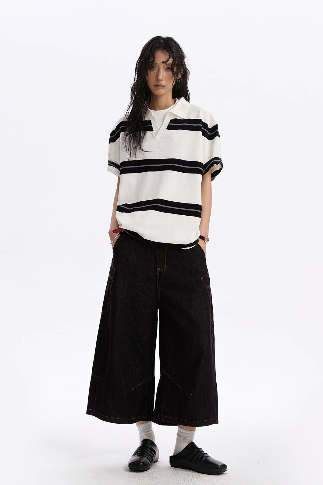Striped Polo Tee