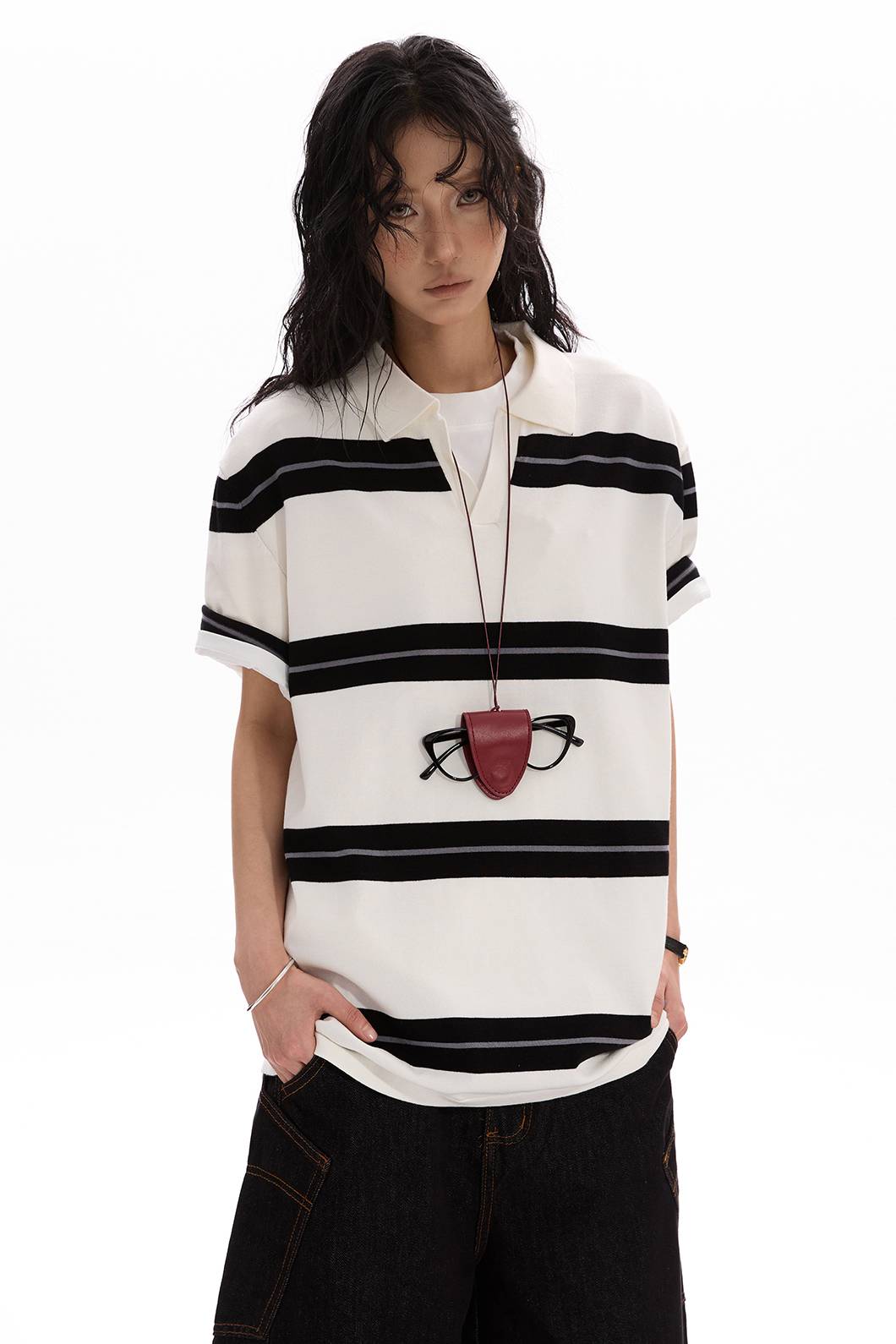 Striped Polo Tee