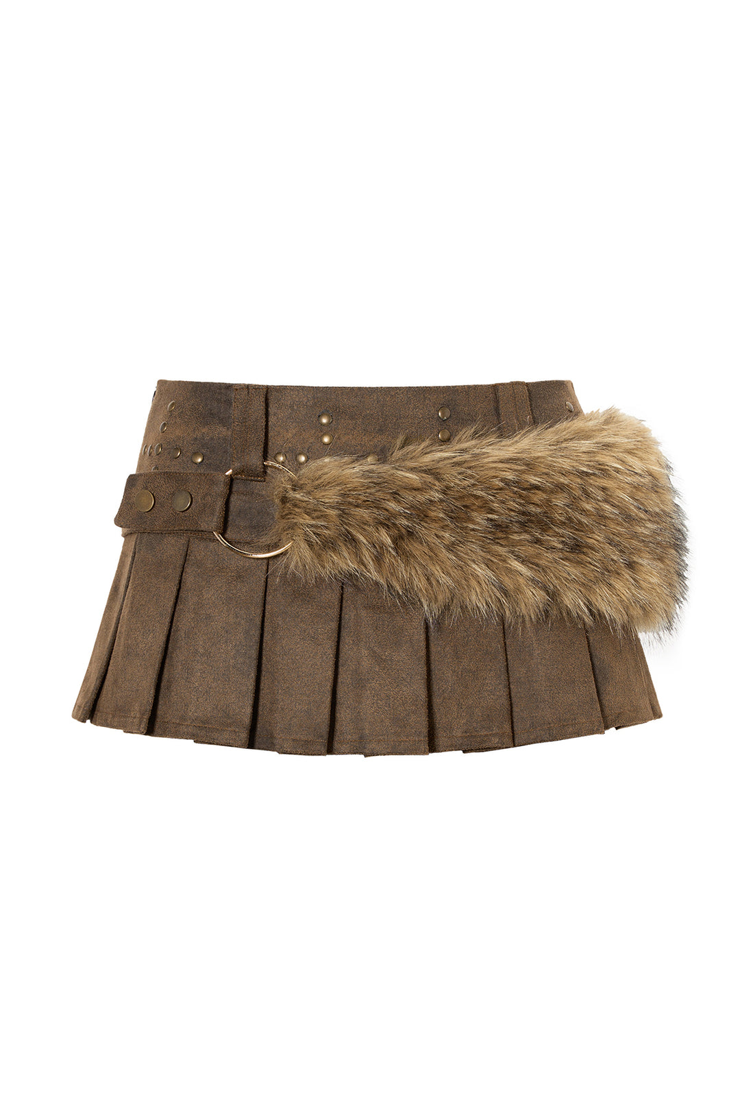 Sienna Fur Leather Skirt