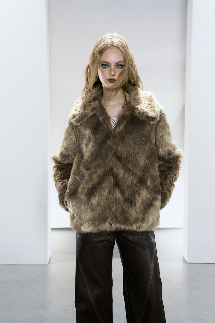 Glossy Fur Coat