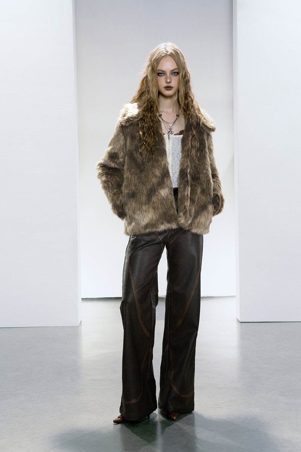 Glossy Fur Coat