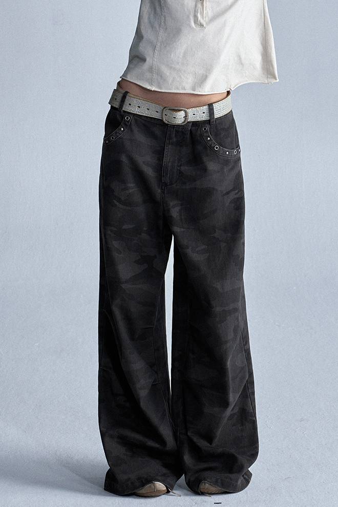 Studded Wide Leg Pants
