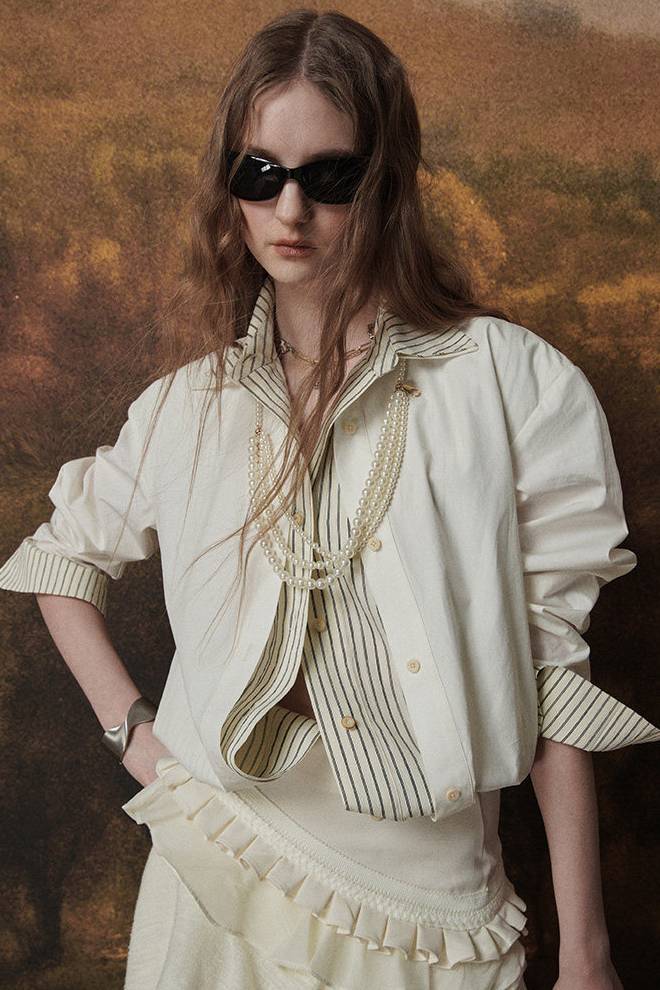 Double Collar Panel Shirt